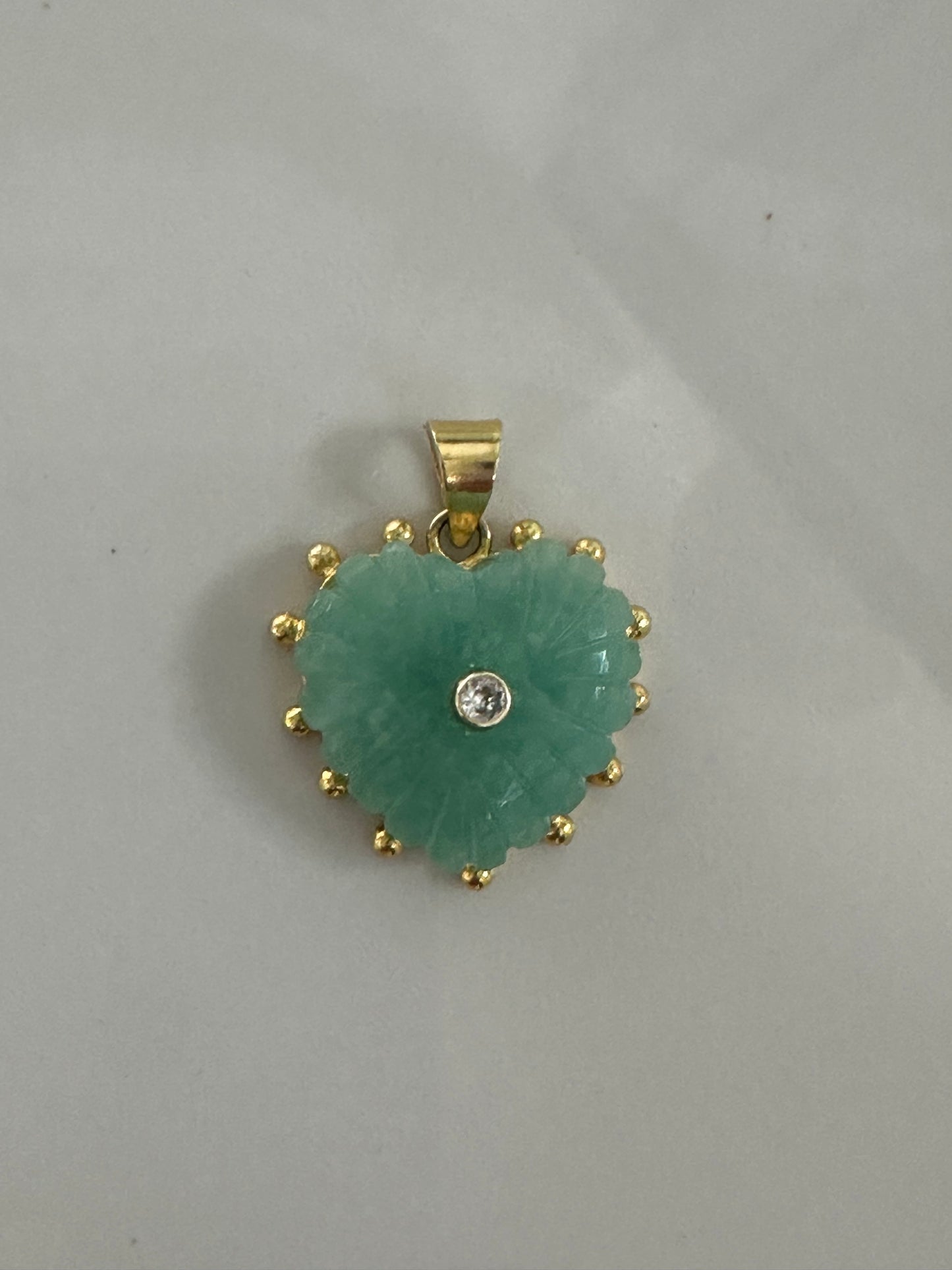 Amazonite Heart Shaped Charm Pendant